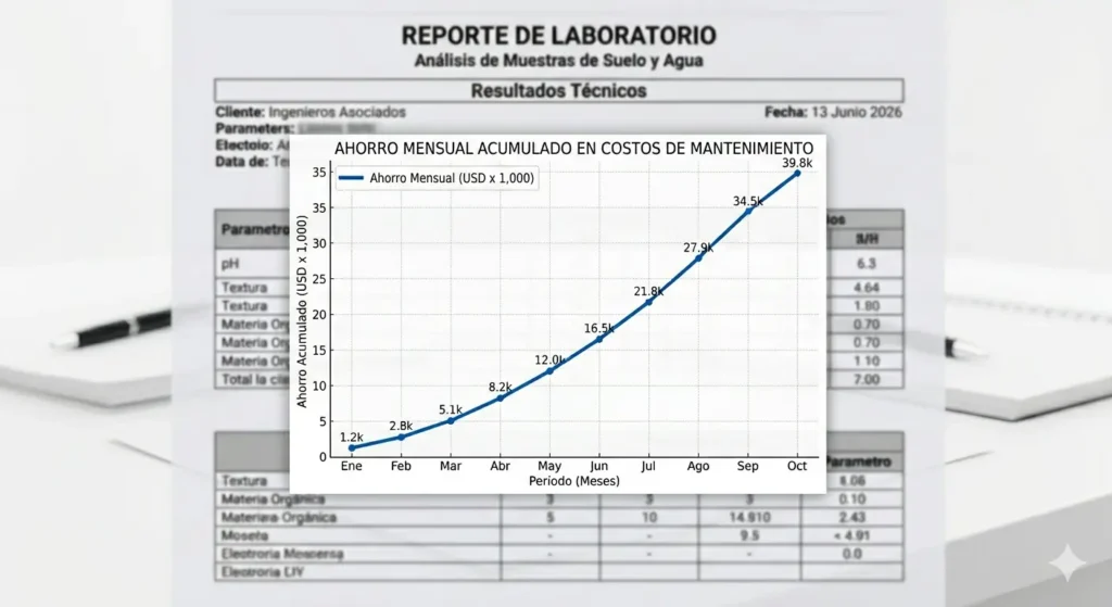 reporte de analisis de suelo para diseno de jardin corporativo y ahorro de costos
