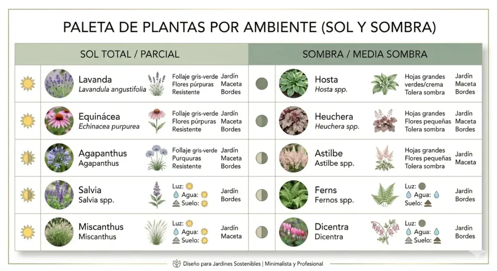 Plantas sol vs sombra