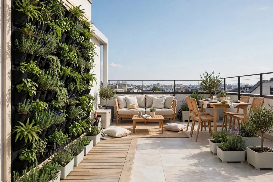 Jardín en terraza: el diseño agronómico